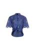 Camisa Lovely Tulip Manga Corta Navy